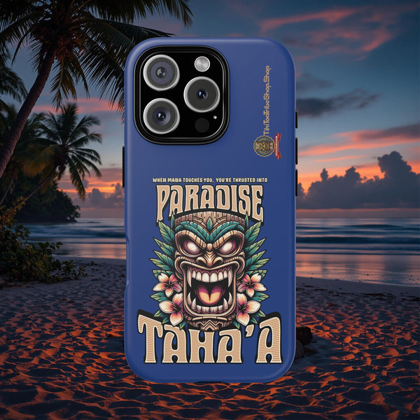 Tahaa – Coque Antichoc Premium « Tiki Féroce » | Design Tribal & Protection Maximale