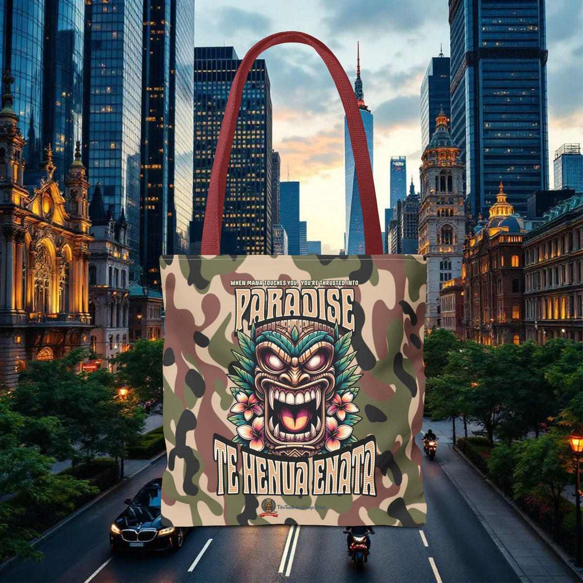 TE HENUA ENATA PARADISE Tote Bag