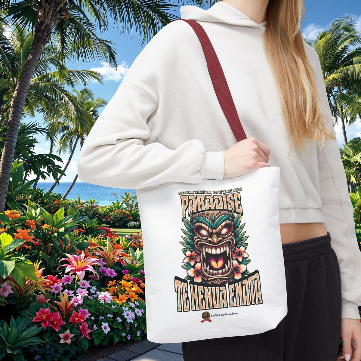 TE HENUA ENATA PARADISE Tote Bag