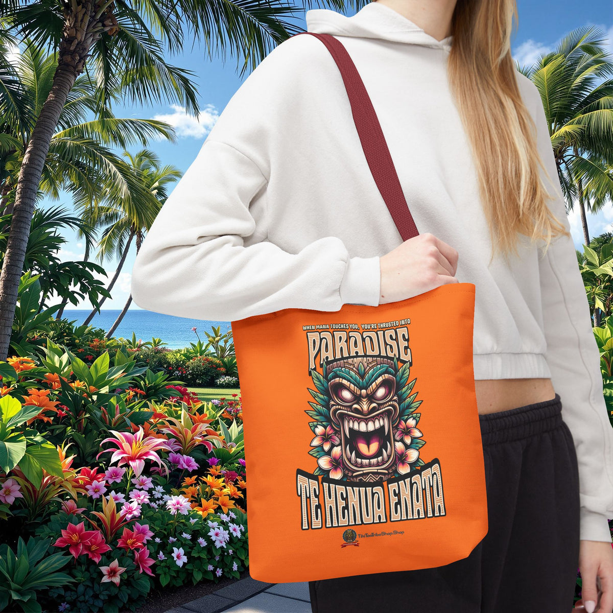 TE HENUA ENATA PARADISE Tote Bag