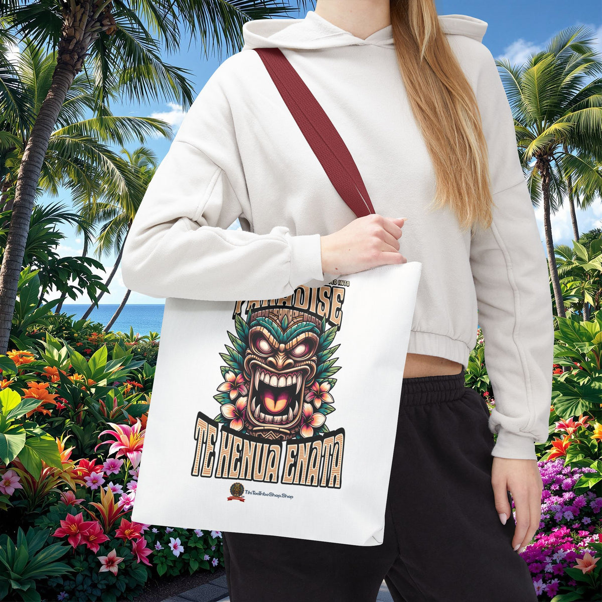 TE HENUA ENATA PARADISE Tote Bag