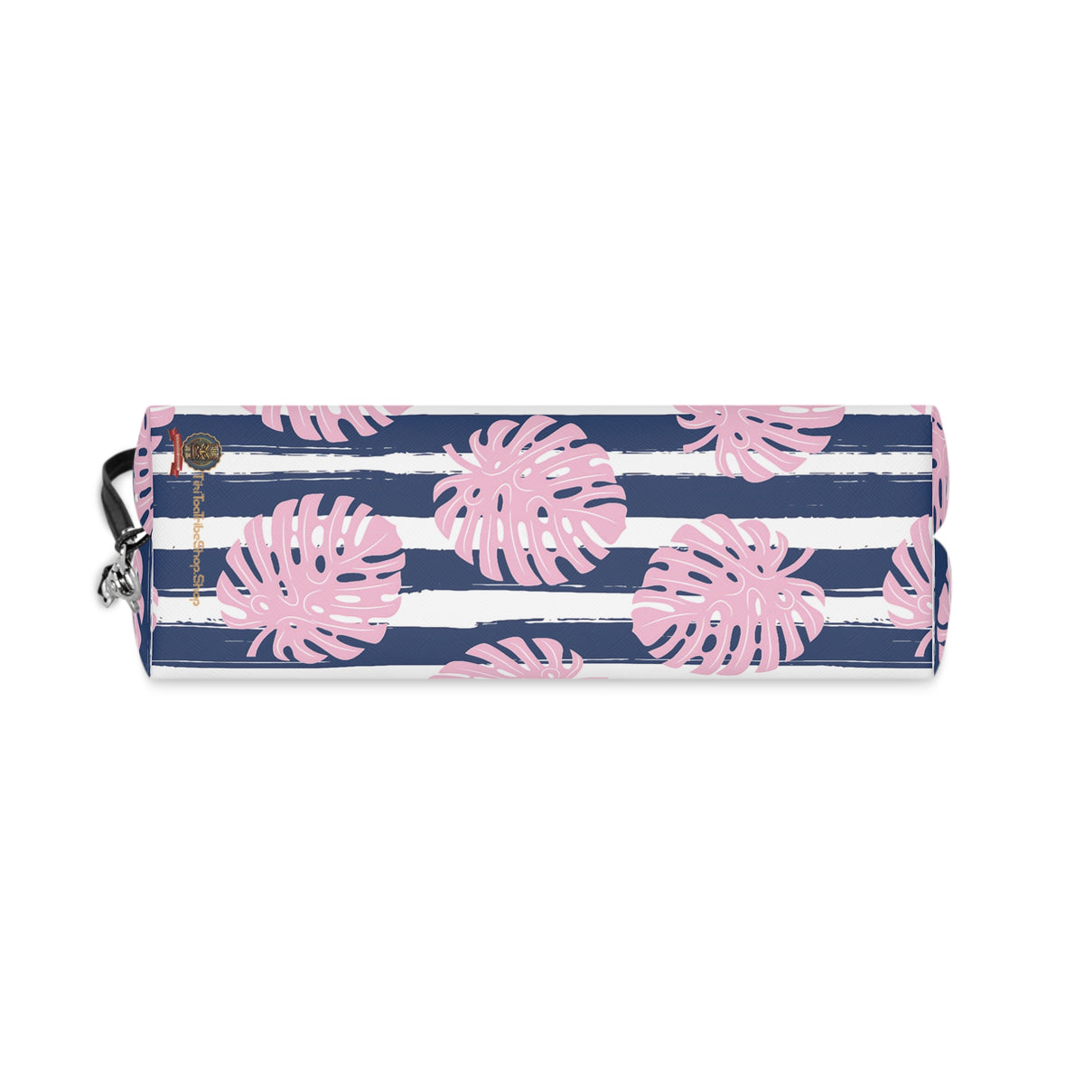Trousse de Rangement Feuilles de Monstera & Rayures Marines