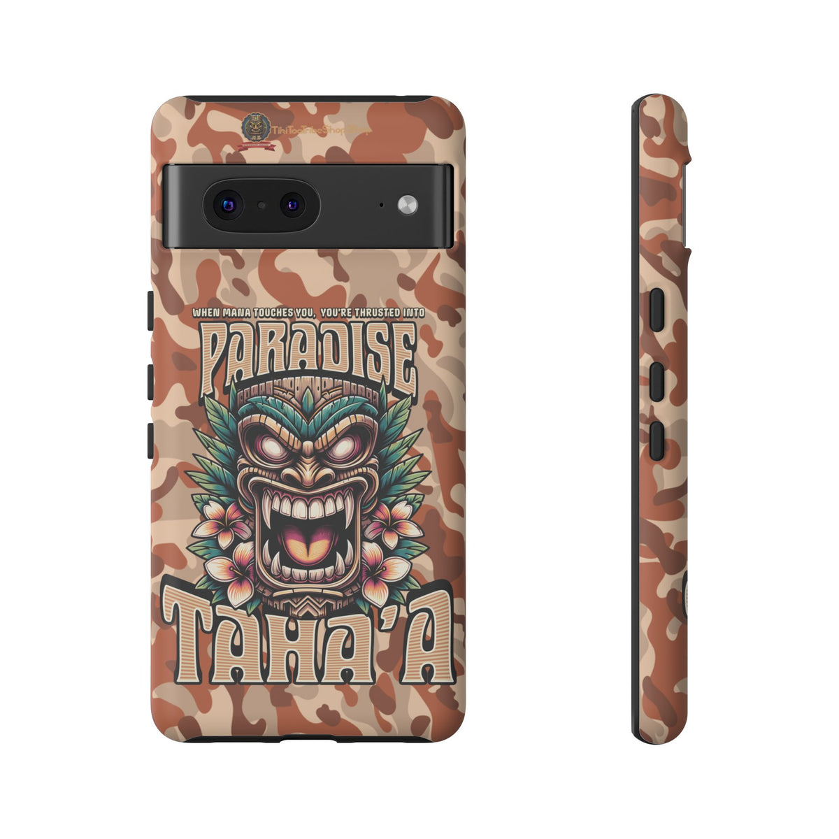 Tahaa – Coque Antichoc Premium « Tiki Féroce » | Design Tribal & Protection Maximale