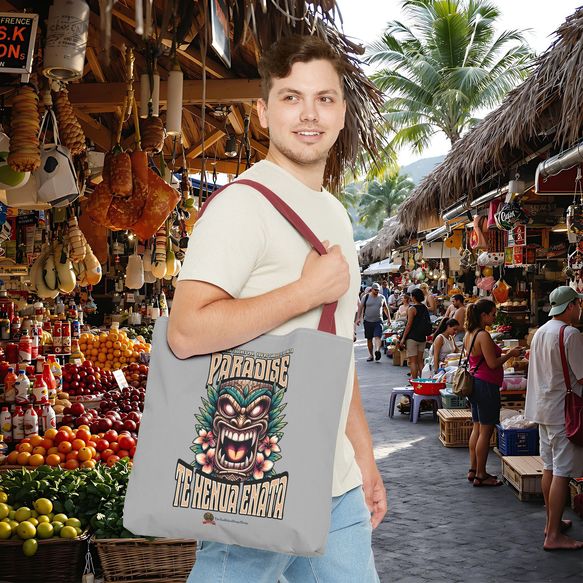TE HENUA ENATA PARADISE Tote Bag