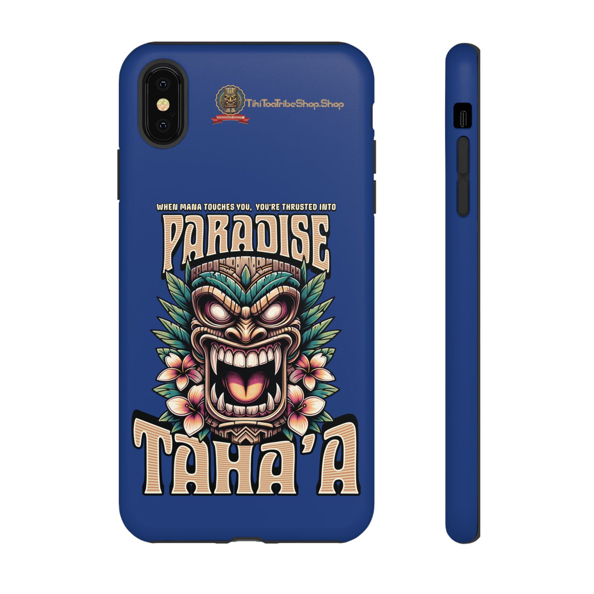 Tahaa – Coque Antichoc Premium « Tiki Féroce » | Design Tribal & Protection Maximale