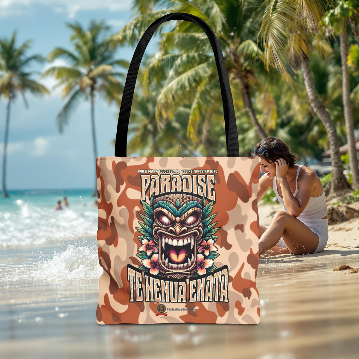 TE HENUA ENATA PARADISE Tote Bag