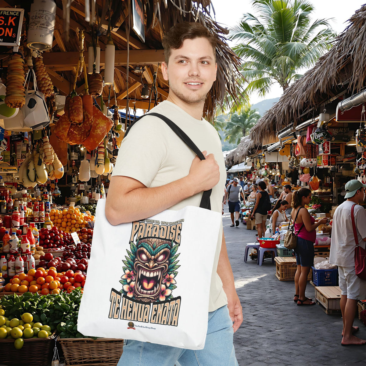 TE HENUA ENATA PARADISE Tote Bag