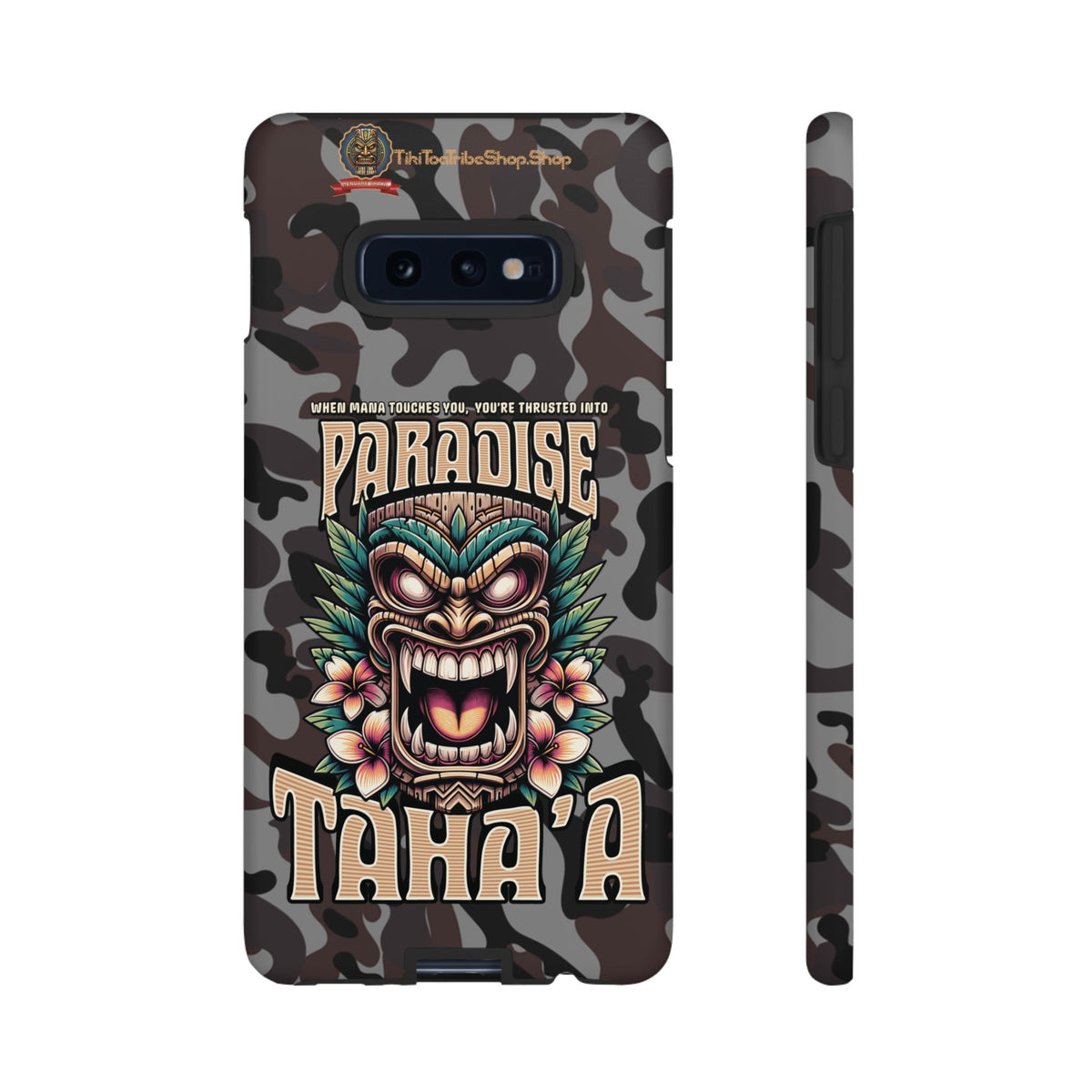 Tahaa – Coque Antichoc Premium « Tiki Féroce » | Design Tribal & Protection Maximale