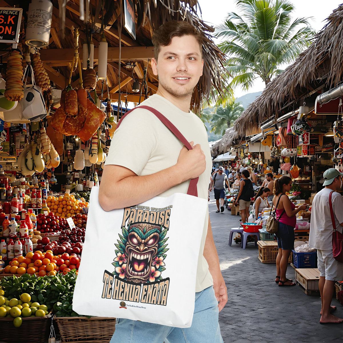 TE HENUA ENATA PARADISE Tote Bag