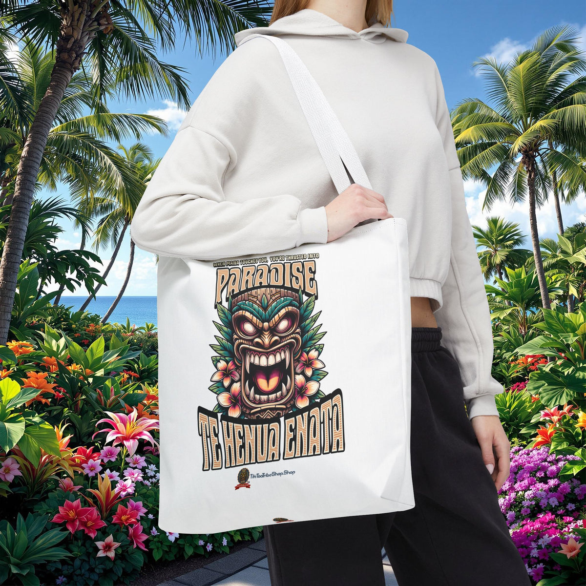 TE HENUA ENATA PARADISE Tote Bag
