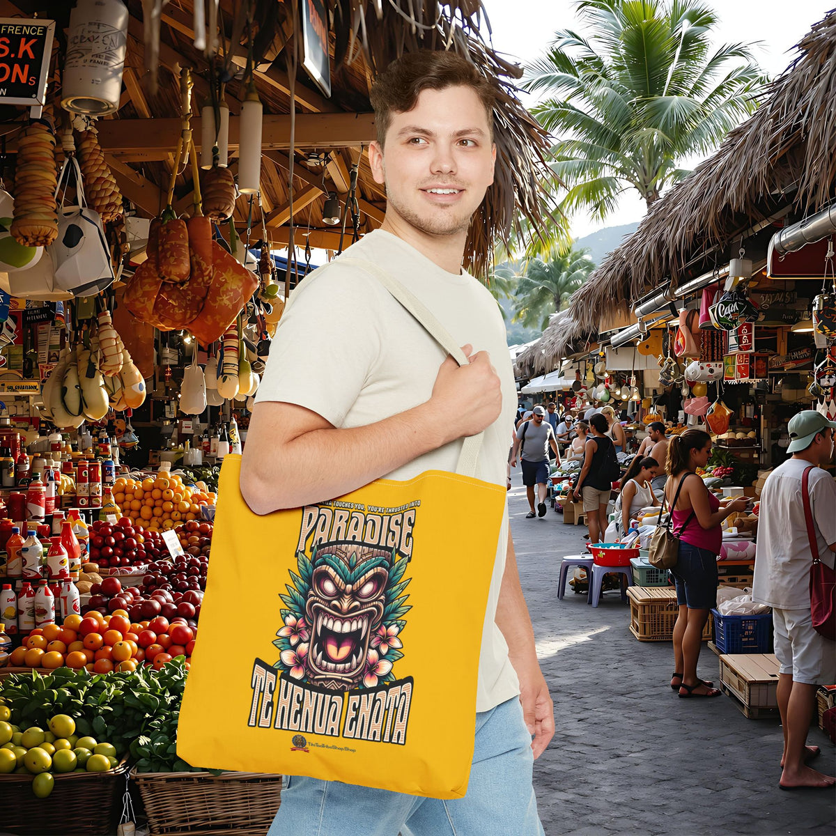 TE HENUA ENATA PARADISE Tote Bag