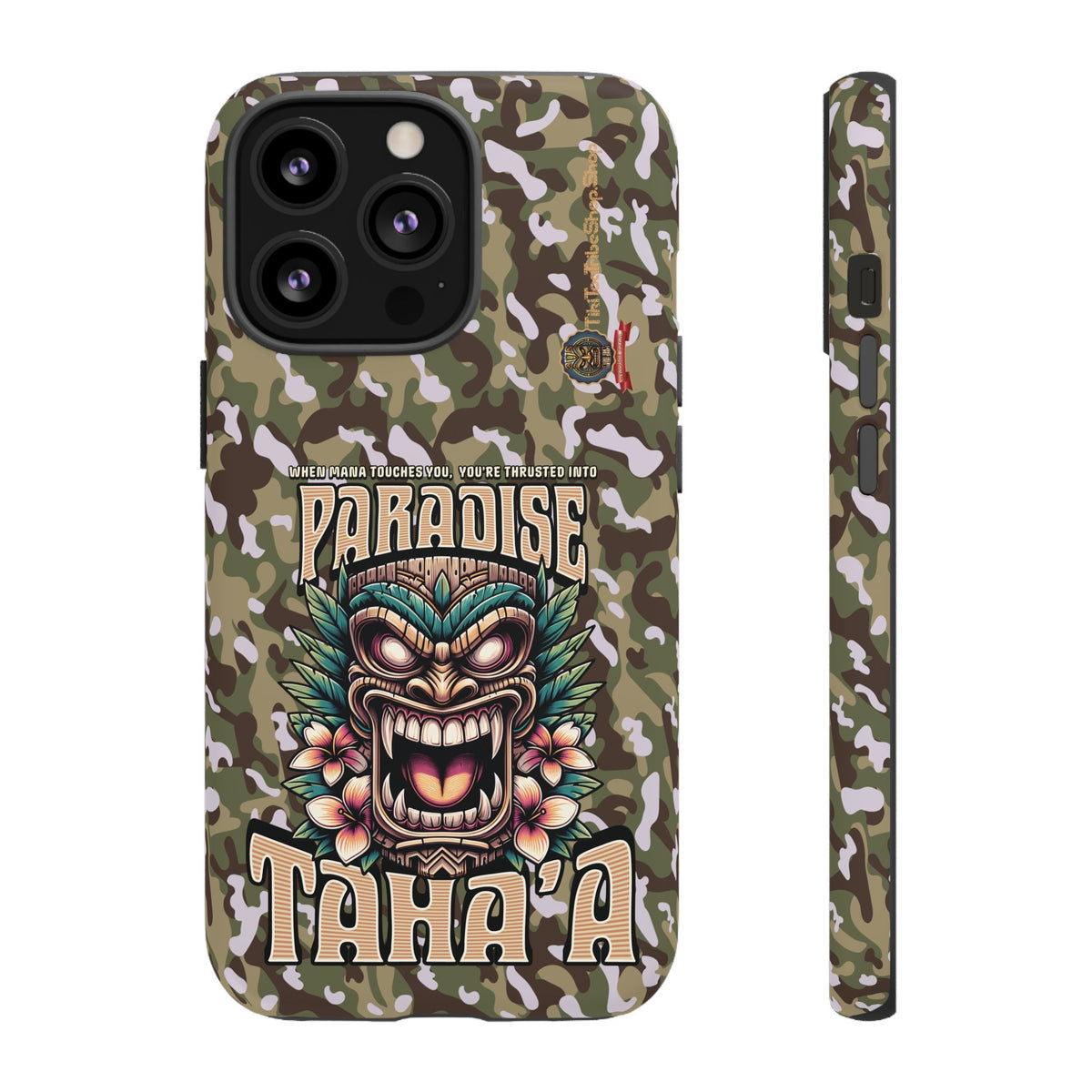 Tahaa – Coque Antichoc Premium « Tiki Féroce » | Design Tribal & Protection Maximale