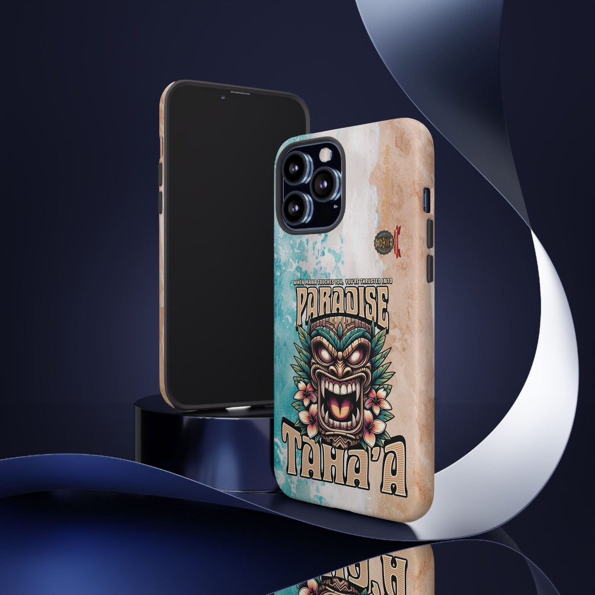 Tahaa – Coque Antichoc Premium « Tiki Féroce » | Design Tribal & Protection Maximale