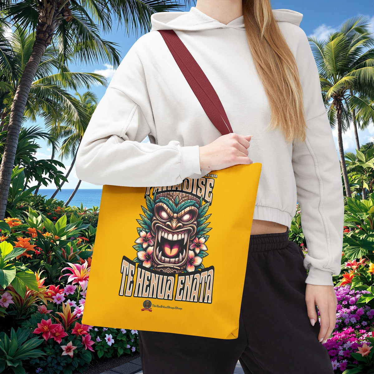 TE HENUA ENATA PARADISE Tote Bag