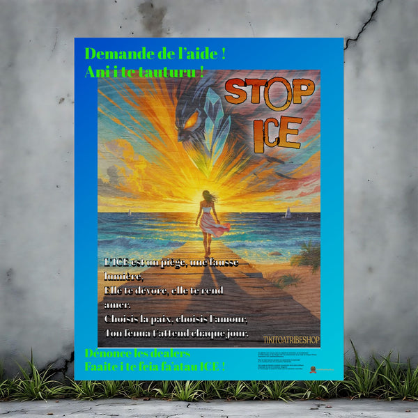 Posters Anti-ICE Polynésie – Affiches de Sensibilisation Contre la Drogue “Paruru i te ora – Brisons les chaînes de l’ICE”