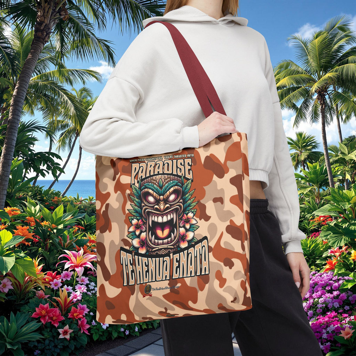 TE HENUA ENATA PARADISE Tote Bag