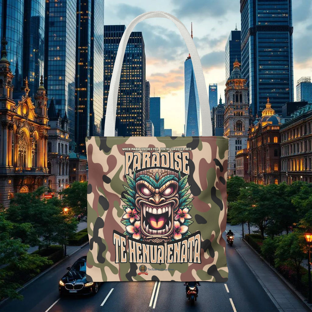 TE HENUA ENATA PARADISE Tote Bag