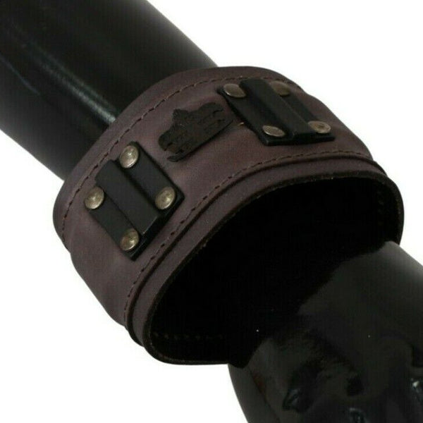 SCERVINO STREET: Elegant Unisex Brown Leather Cuff Bracelet - Sophisticated Style
