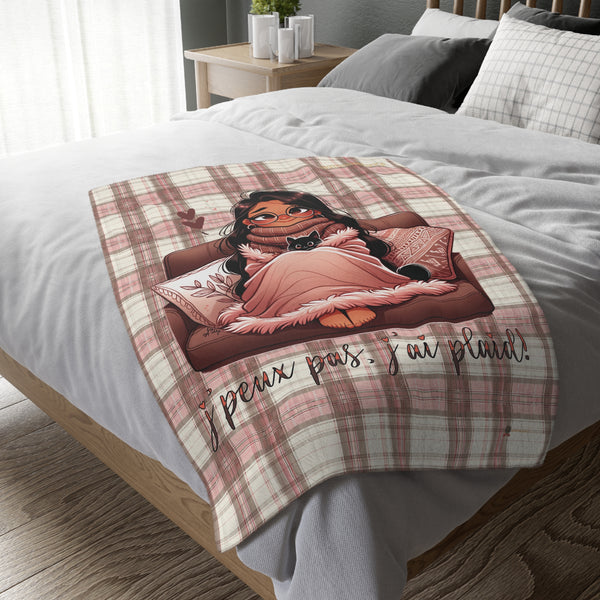 I can't, I have a blanket! - Cozy Check Pattern