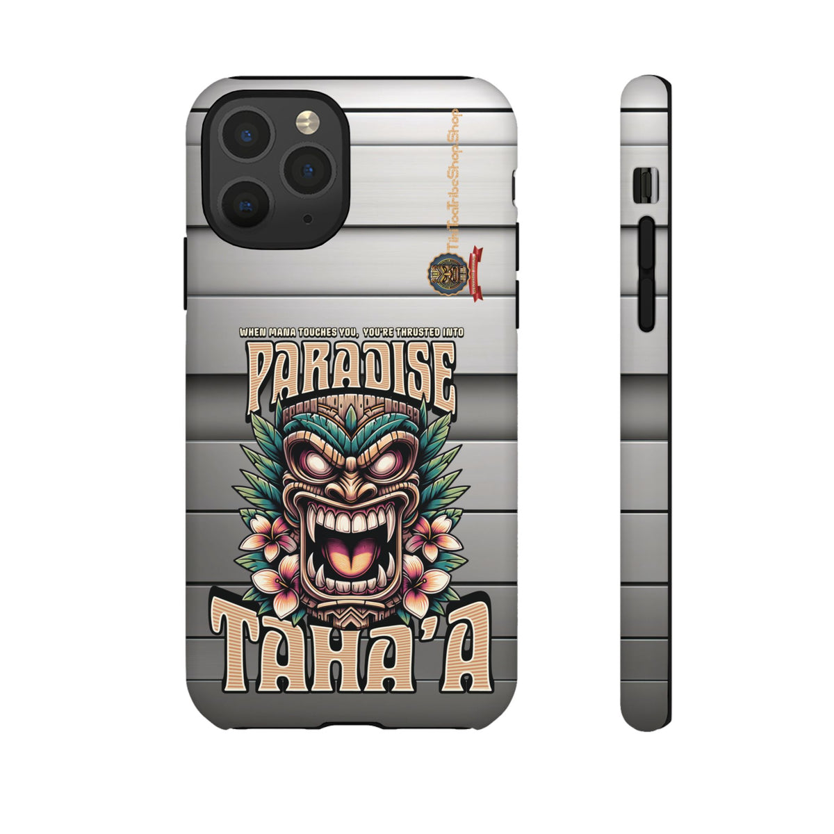 Tahaa – Coque Antichoc Premium « Tiki Féroce » | Design Tribal & Protection Maximale