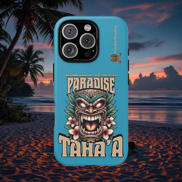 Tahaa – Coque Antichoc Premium « Tiki Féroce » | Design Tribal & Protection Maximale