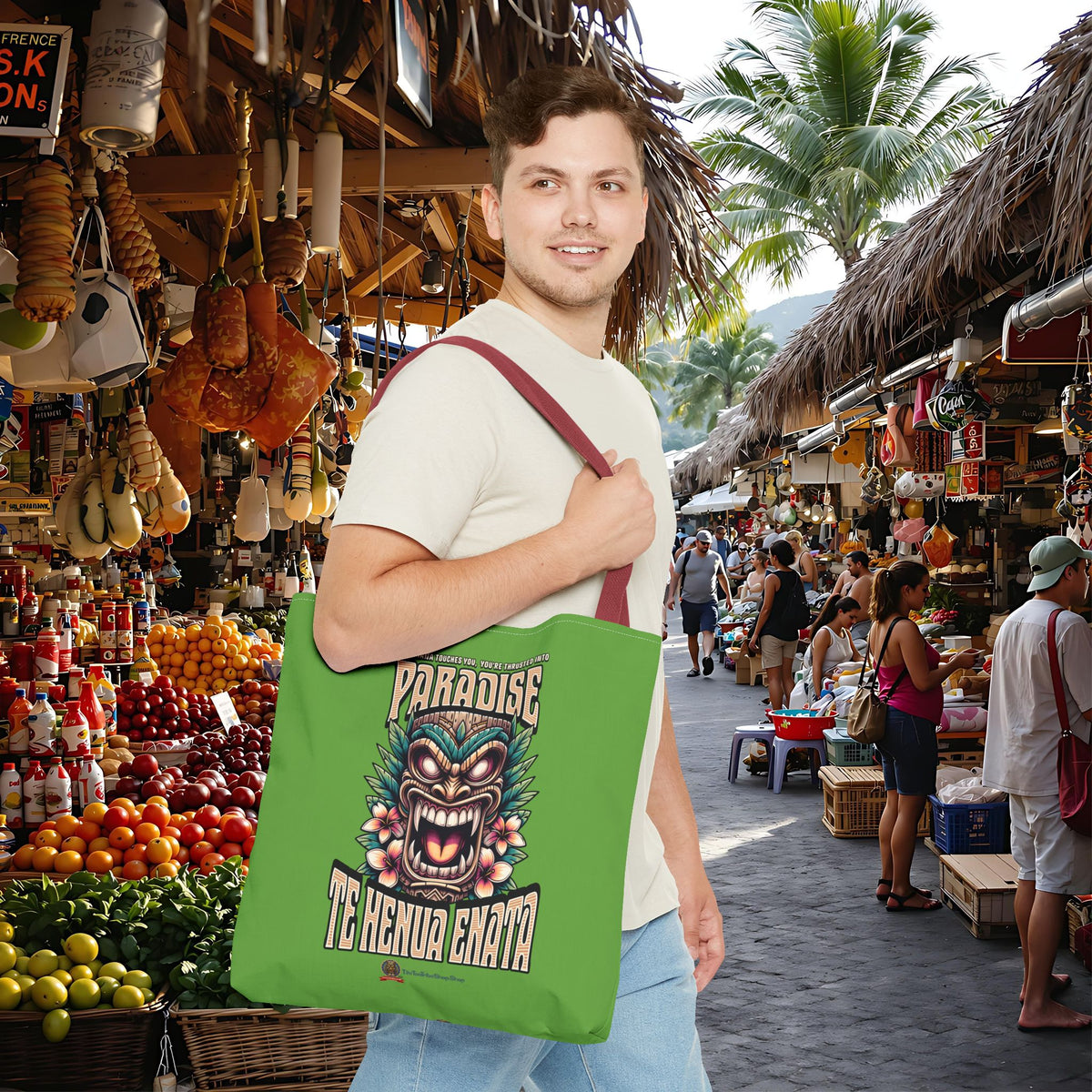 TE HENUA ENATA PARADISE Tote Bag