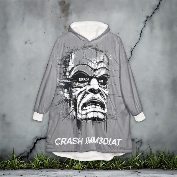 Tiki Glitch & Error Hooded Fleece Blanket