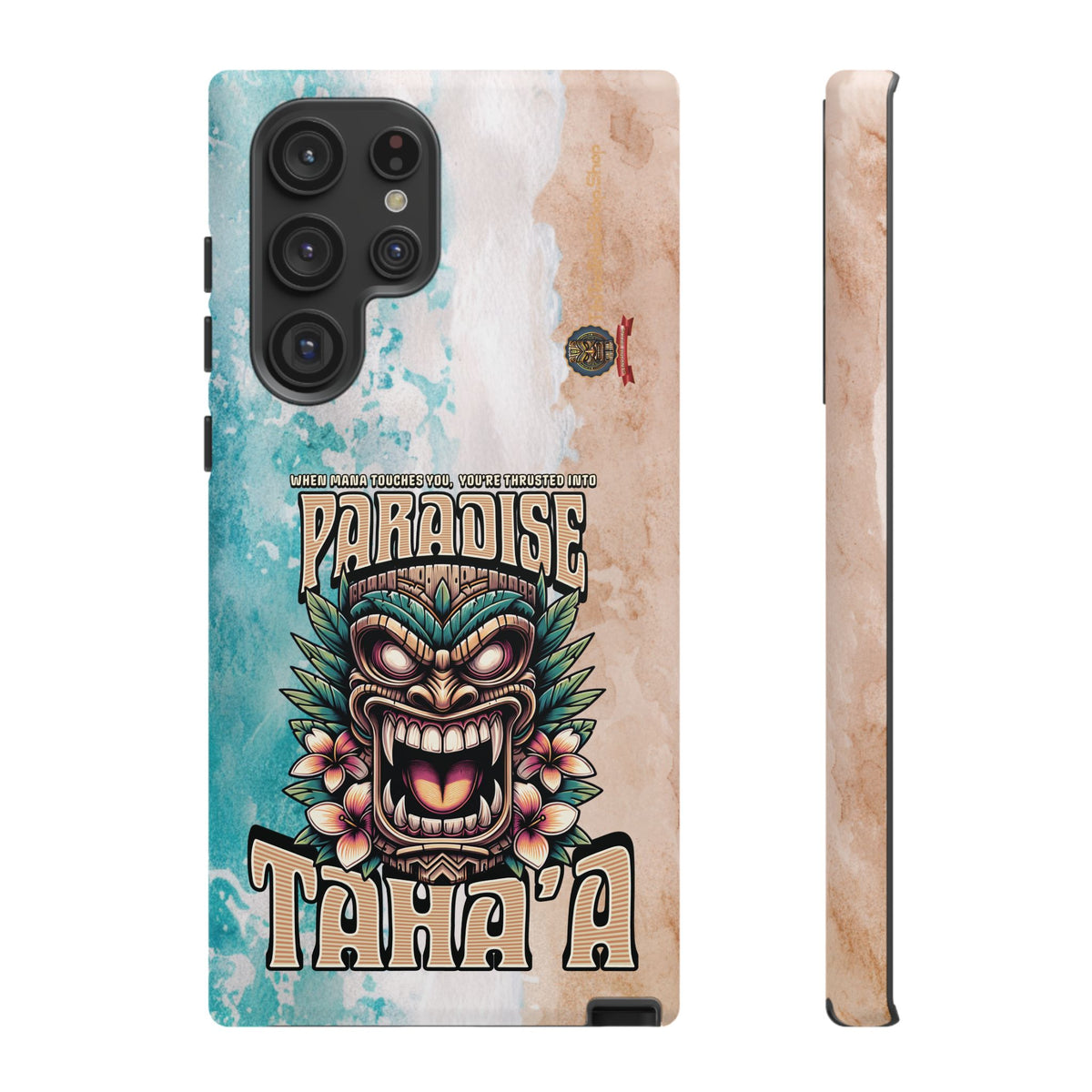 Tahaa – Coque Antichoc Premium « Tiki Féroce » | Design Tribal & Protection Maximale