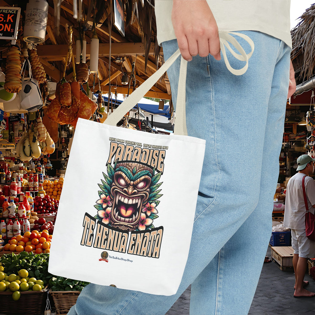 TE HENUA ENATA PARADISE Tote Bag