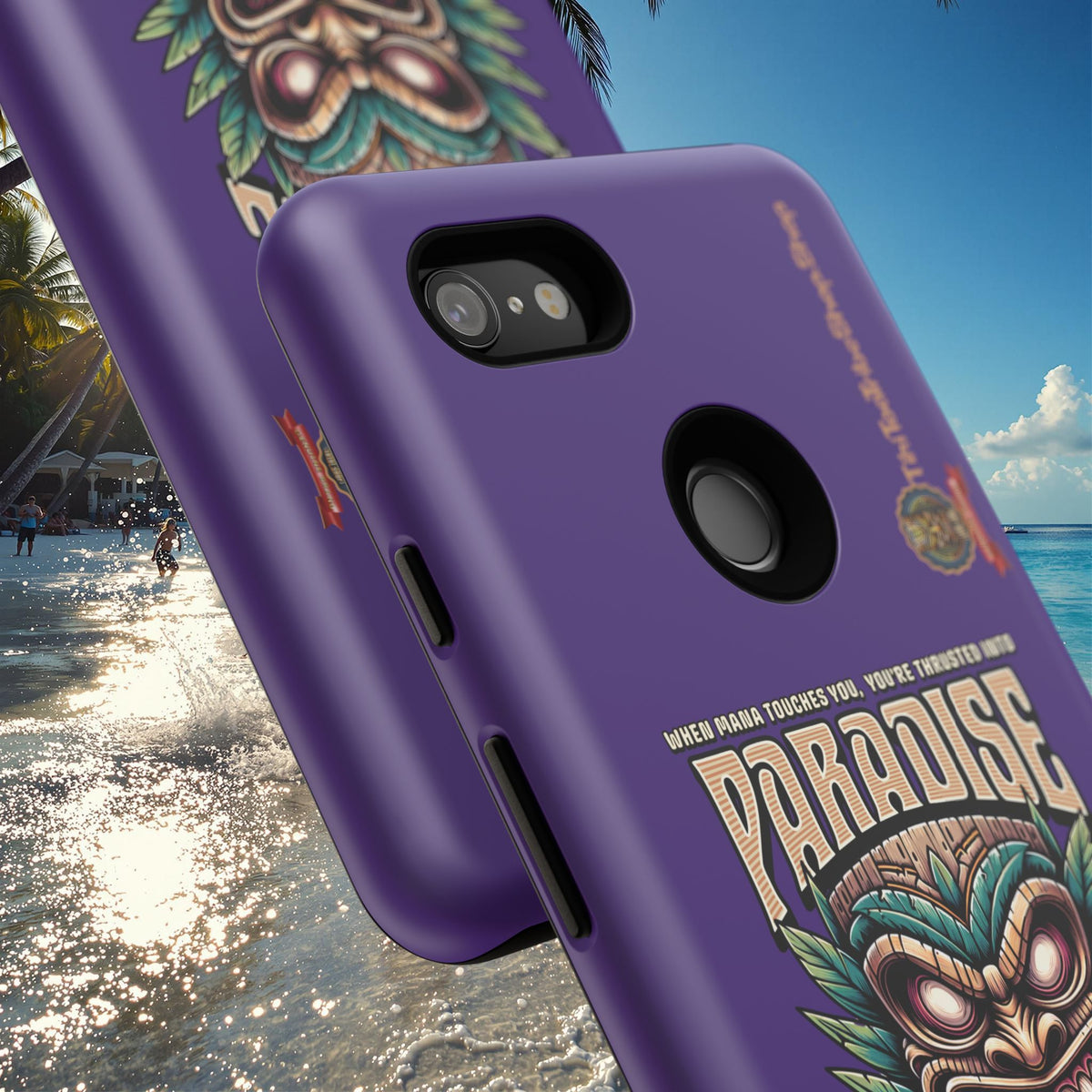 Tahaa ā Premium Shockproof Case āFierce Tikiā | Tribal Design & Maximum Protection