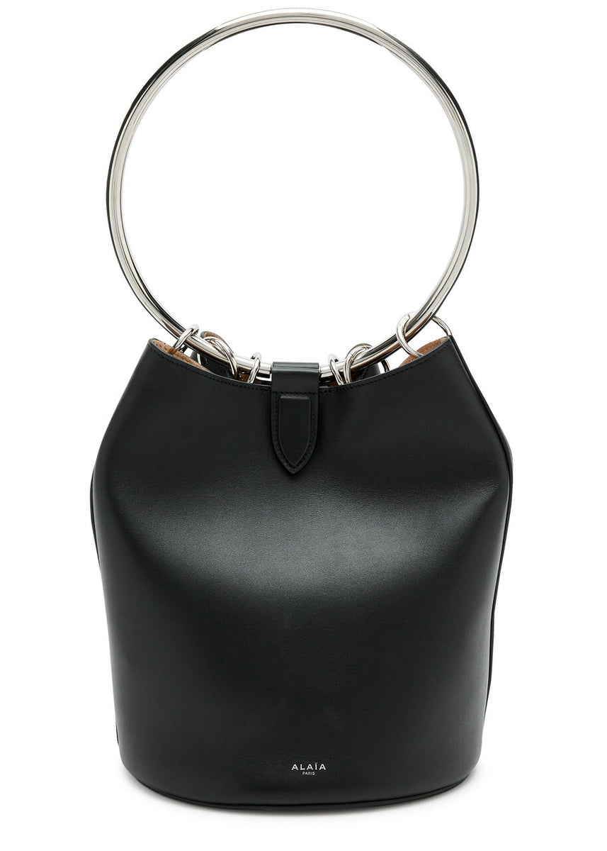 ALAÏA Sac Fourre-Tout en Cuir Noir – Accessoire de Luxe pour Femmes | Élégance Intemporelle
