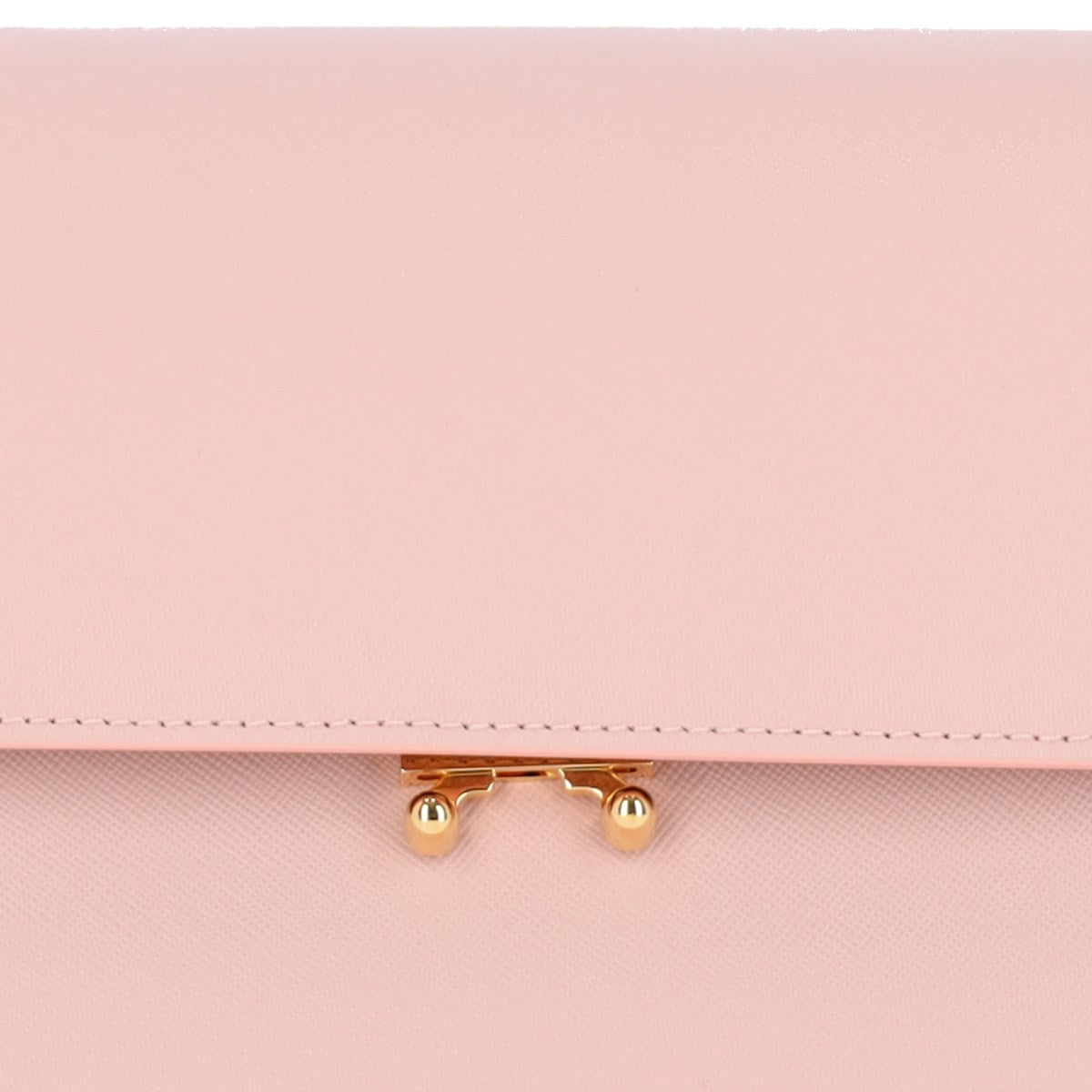 MARNI SAC TRUNK EN CUIR SAFFIANO ROSE POUDRÉ