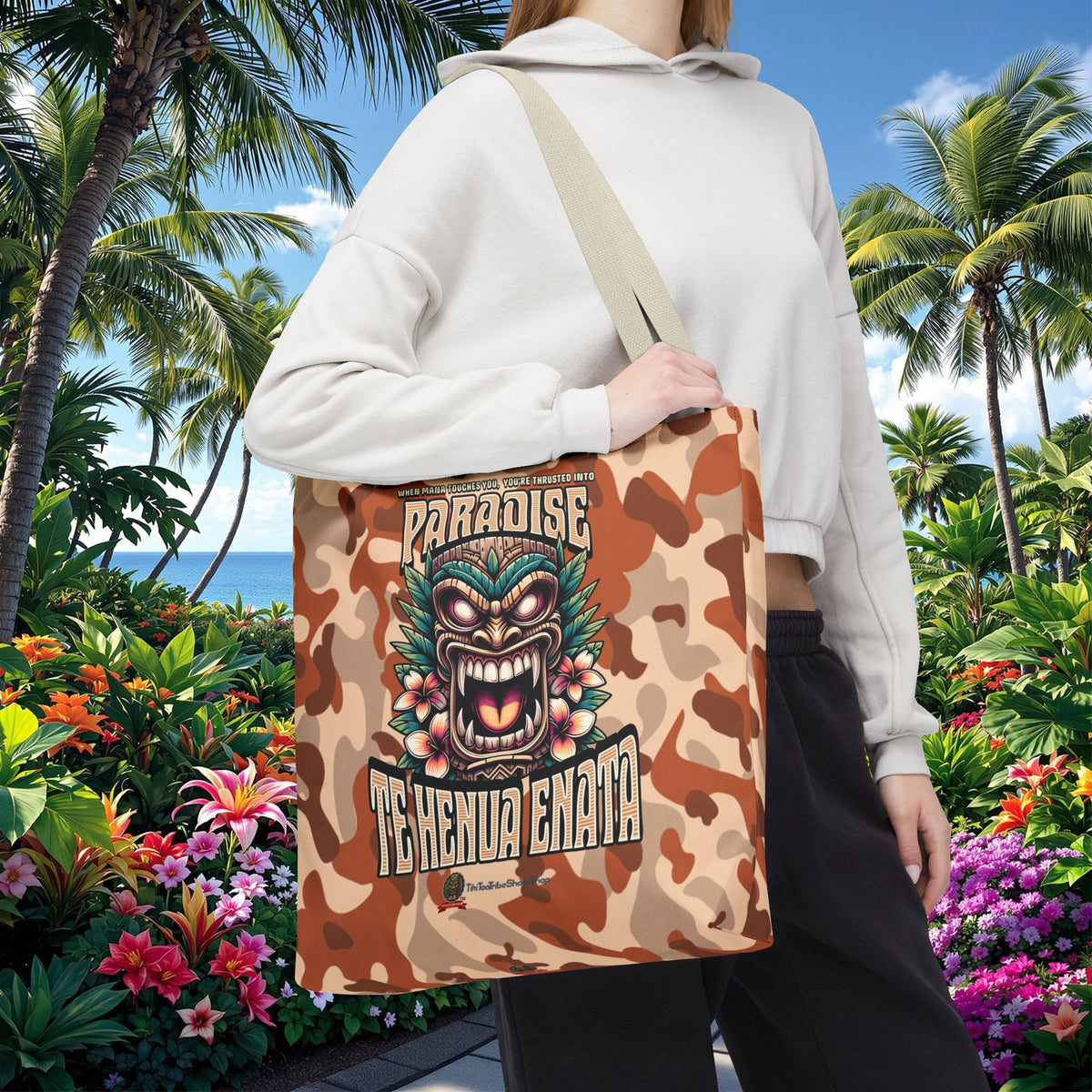 TE HENUA ENATA PARADISE Tote Bag