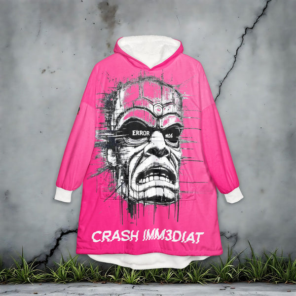 Tiki Glitch & Error Hooded Fleece Blanket