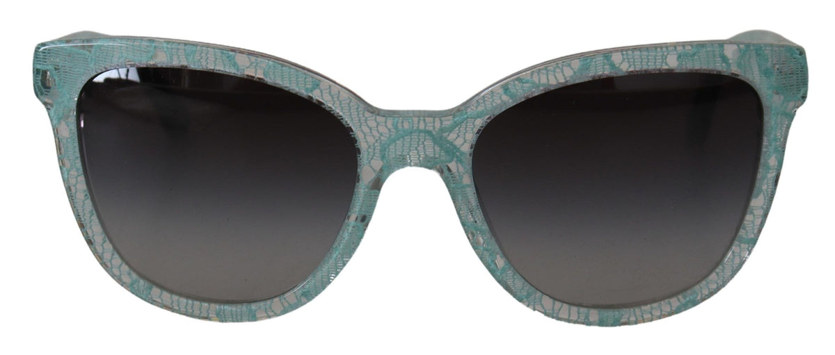 DOLCE & GABBANA, Lunettes de Soleil en Dentelle Sicilienne Bleue