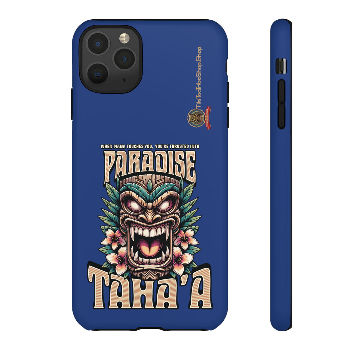 Tahaa – Coque Antichoc Premium « Tiki Féroce » | Design Tribal & Protection Maximale