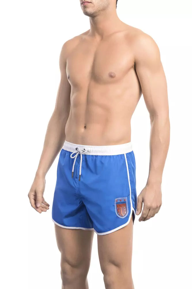 BIKKEMBERGS Short de Bain Homme Bleu - "Aqua Sport Chic"