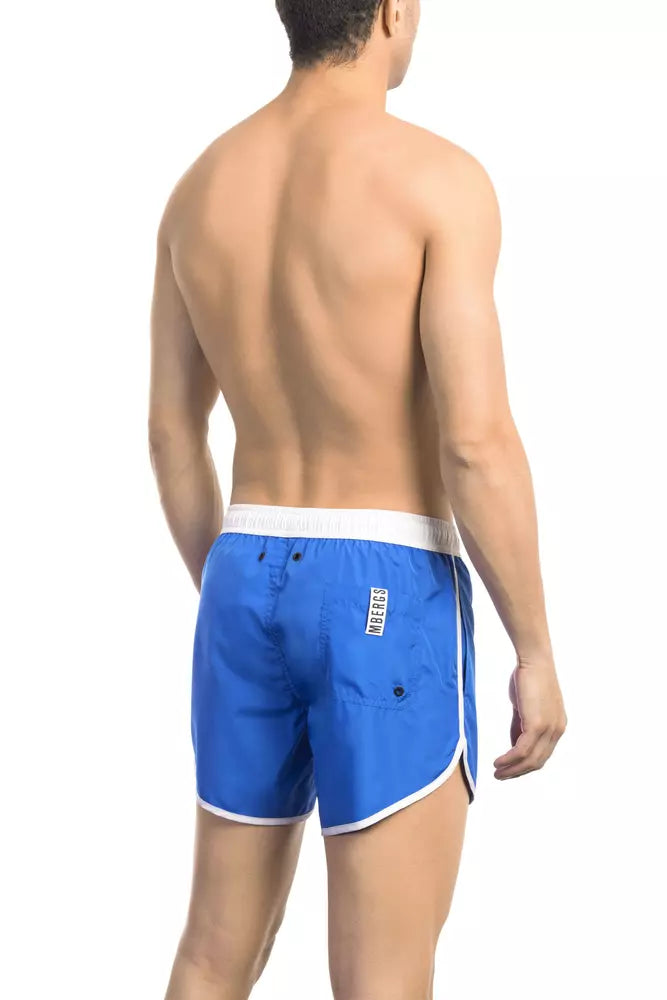 BIKKEMBERGS Short de Bain Homme Bleu - "Aqua Sport Chic"