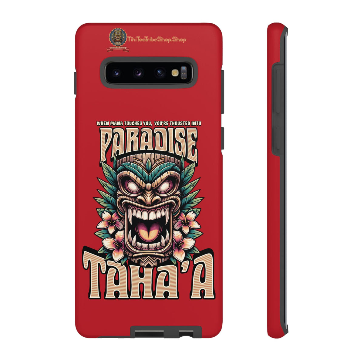 Tahaa – Coque Antichoc Premium « Tiki Féroce » | Design Tribal & Protection Maximale