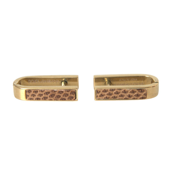 Boutons de Manchette Dolce & Gabbana "Barre Élégante Plaquée Or"