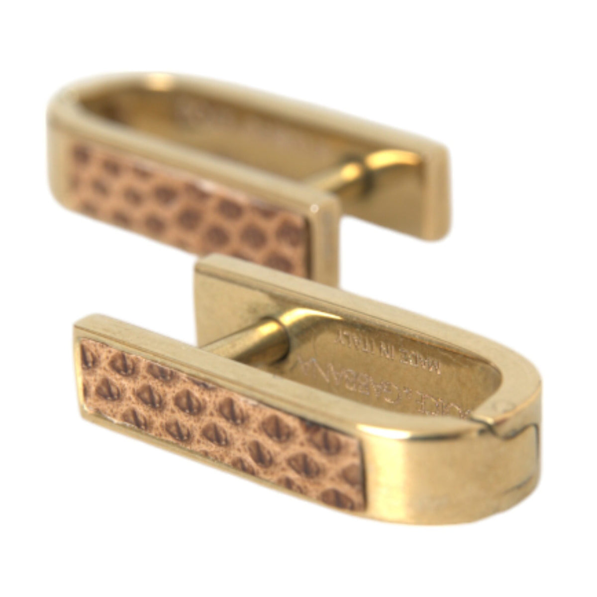 DOLCE & GABBANA "Elegant Gold-Plated Bar" Cufflinks