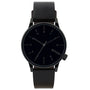 KOMONO WINSTON REGAL: Classic Men's Watch with Black Dial and Black Leather Strap - Gunmetal Case