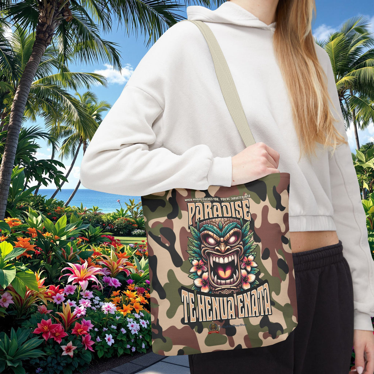 TE HENUA ENATA PARADISE Tote Bag