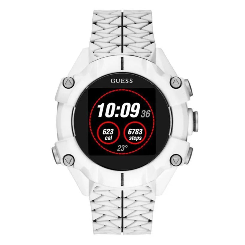 GUESS Connect Smartwatch Unisexe Blanche - Compteur d'Activité & Connectivité