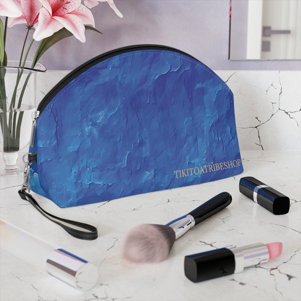 Abstract Marine Design Cosmetic Pouch
