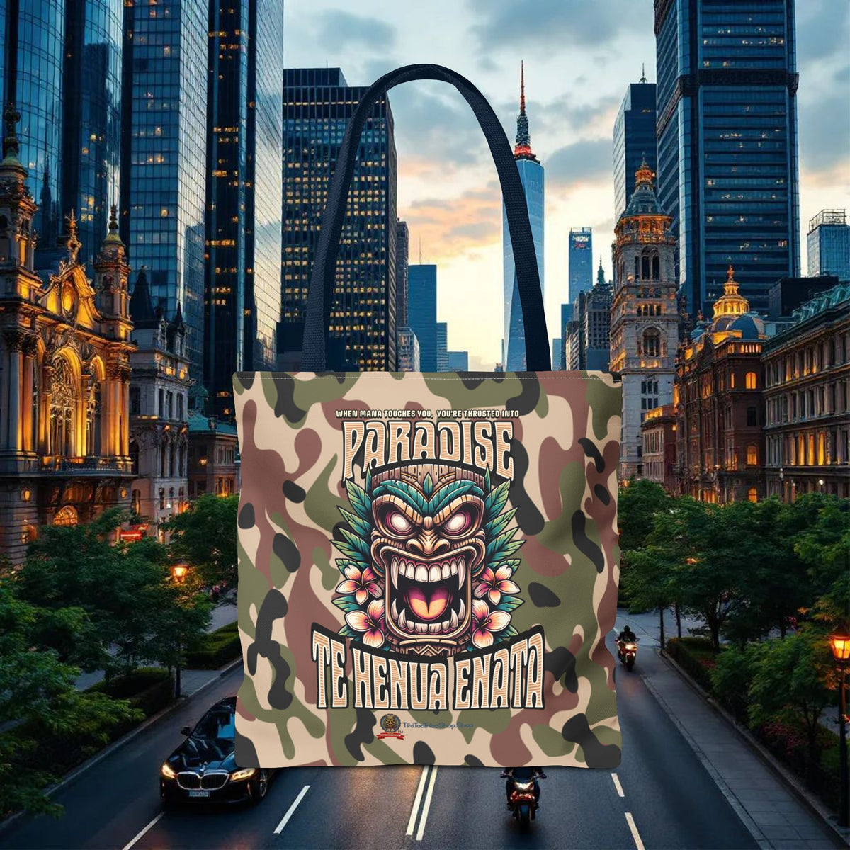 TE HENUA ENATA PARADISE Tote Bag
