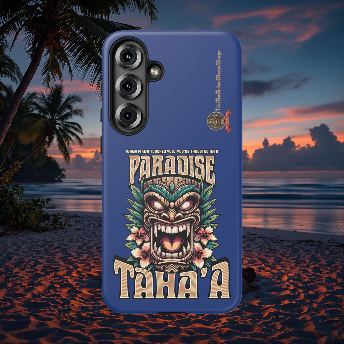 Tahaa – Coque Antichoc Premium « Tiki Féroce » | Design Tribal & Protection Maximale