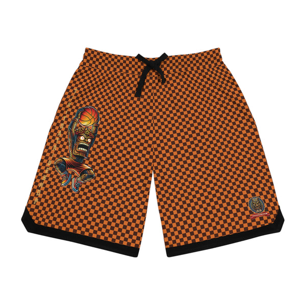 B-BALL SHORTS - Checkered Elegance on the Field