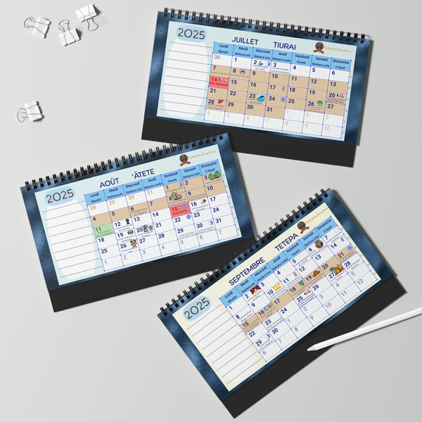 Calendrier de Bureau 2025 Polynésien