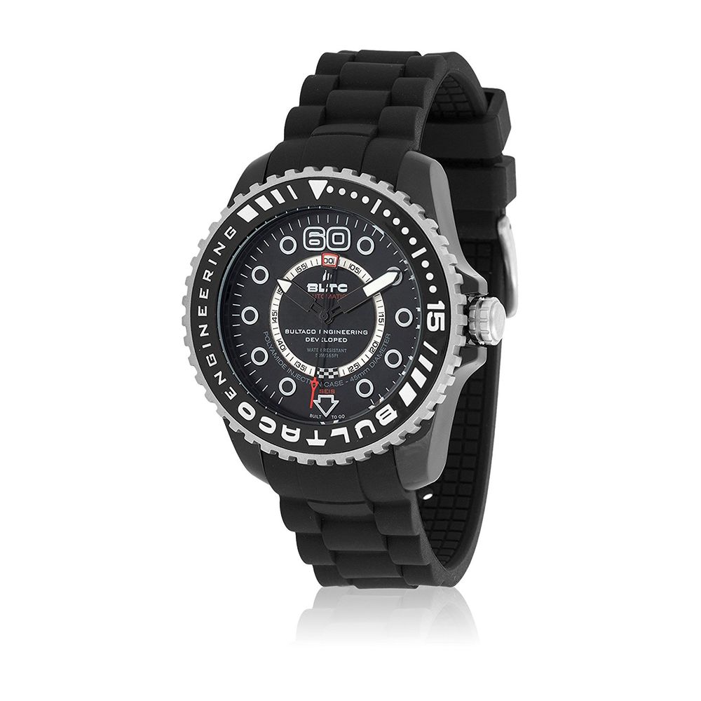 BULTACO Montre Silicone Noire Esprit Chrono